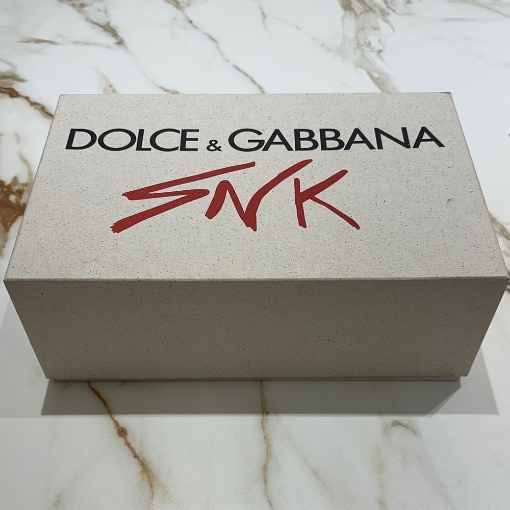 Dolce & Gabbana Beige Box with Red and Black Lettering